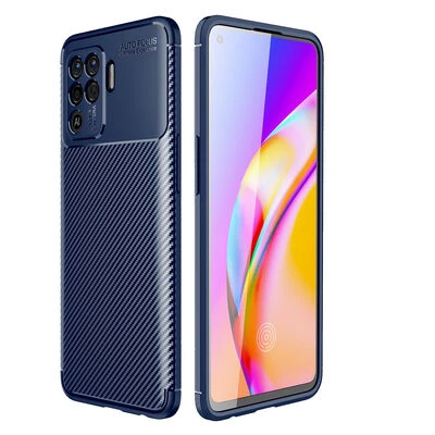 Moby Shop Oppo Reno 5 Lite Kılıf Karekarbon Desenli Şık ve Dayanıklı Torvex Premium Silikon Kapak ürün görseli 1