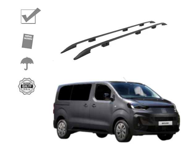 SCUDO COMBİ KISA ŞASE TAVAN ÇITASI SİYAH  2022 2023 2024 2025 2026 2027 ürün görseli 1