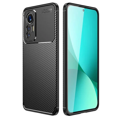 Moby Shop Xiaomi Mi 12 Lite Kılıf Karekarbon Desenli Şık ve Dayanıklı Torvex Premium Silikon Kapak ürün görseli 1