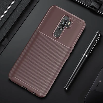 Moby Shop Oppo A9 2020 Kılıf Karekarbon Desenli Şık ve Dayanıklı Torvex Premium Silikon Kapak ürün görseli 1