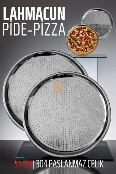 Zhltools Lahmacun Pizza Pide Pişirme Tepsisi 36 CM 2 li SET ürün görseli 1