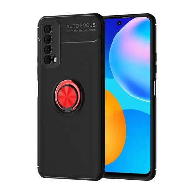Moby Shop Huawei P Smart 2021 Ultra Koruma Sağlayan Stand Özellikli RingGuard Yüzüklü Silikon Kılıf ürün görseli 1