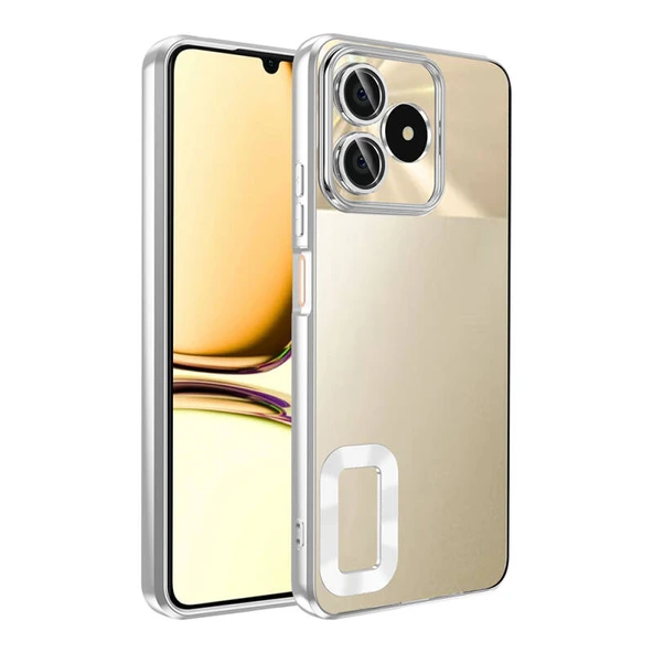 Moby Shop Realme Note 50 Kılıf Logo Detaylı ve Kenarları Renkli Velina Premium Kapak ürün görseli 1