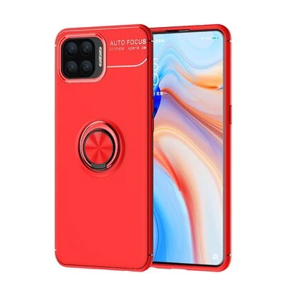 Moby Shop Oppo Reno 4 Lite Ultra Koruma Sağlayan Stand Özellikli RingGuard Yüzüklü Silikon Kılıf ürün görseli 1