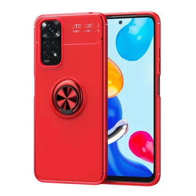 Moby Shop Redmi Note 11 Global Ultra Koruma Sağlayan Stand Özellikli RingGuard Yüzüklü Silikon Kılıf ürün görseli 1