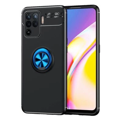 Moby Shop Oppo Reno 5 Lite Ultra Koruma Sağlayan Stand Özellikli RingGuard Yüzüklü Silikon Kılıf ürün görseli 1