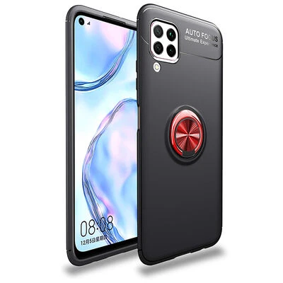 Moby Shop Huawei P40 Lite Ultra Koruma Sağlayan Stand Özellikli RingGuard Yüzüklü Silikon Kılıf ürün görseli 1