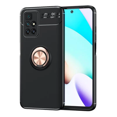 Moby Shop Redmi 10 Ultra Koruma Sağlayan Stand Özellikli RingGuard Yüzüklü Silikon Kılıf ürün görseli 1