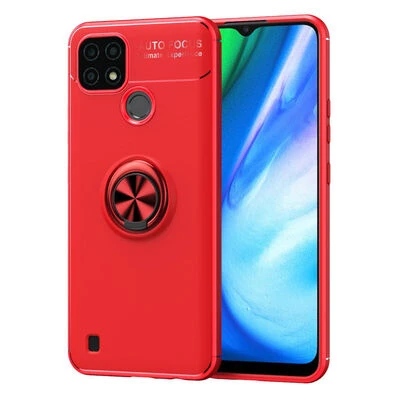 Moby Shop Realme C25 Ultra Koruma Sağlayan Stand Özellikli RingGuard Yüzüklü Silikon Kılıf ürün görseli 1
