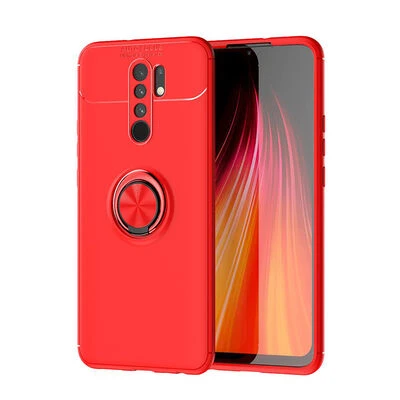 Moby Shop Redmi 9 Ultra Koruma Sağlayan Stand Özellikli RingGuard Yüzüklü Silikon Kılıf ürün görseli 1
