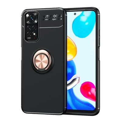 Moby Shop Redmi Note 11 Global Ultra Koruma Sağlayan Stand Özellikli RingGuard Yüzüklü Silikon Kılıf ürün görseli 1