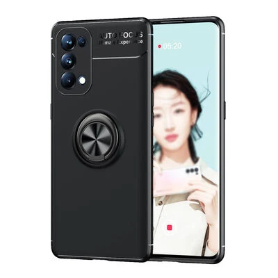 Moby Shop Oppo Reno 5 Pro 5G Ultra Koruma Sağlayan Stand Özellikli RingGuard Yüzüklü Silikon Kılıf ürün görseli 1
