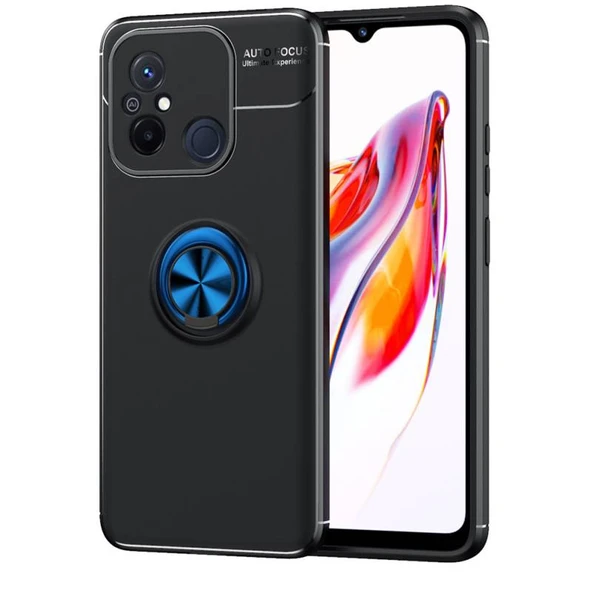 Moby Shop Redmi 12C Ultra Koruma Sağlayan Stand Özellikli RingGuard Yüzüklü Silikon Kılıf ürün görseli 1