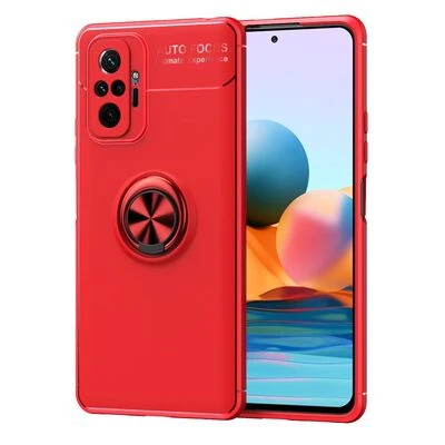 Moby Shop Redmi Note 10 Pro Ultra Koruma Sağlayan Stand Özellikli RingGuard Yüzüklü Silikon Kılıf ürün görseli 1