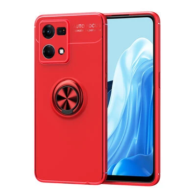 Moby Shop Oppo Reno 7 4G Ultra Koruma Sağlayan Stand Özellikli RingGuard Yüzüklü Silikon Kılıf ürün görseli 1