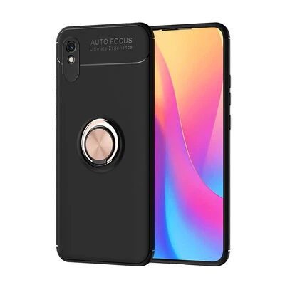 Moby Shop Redmi 9A Ultra Koruma Sağlayan Stand Özellikli RingGuard Yüzüklü Silikon Kılıf ürün görseli 1