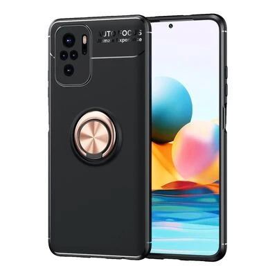 Moby Shop Redmi Note 10 Ultra Koruma Sağlayan Stand Özellikli RingGuard Yüzüklü Silikon Kılıf ürün görseli 1