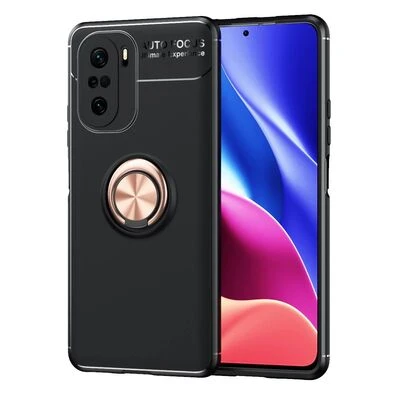Moby Shop Redmi K40 Ultra Koruma Sağlayan Stand Özellikli RingGuard Yüzüklü Silikon Kılıf ürün görseli 1