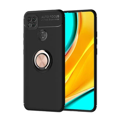 Moby Shop Redmi 9C Ultra Koruma Sağlayan Stand Özellikli RingGuard Yüzüklü Silikon Kılıf ürün görseli 1
