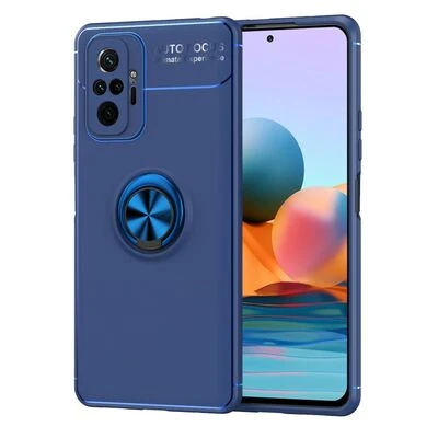 Moby Shop Redmi Note 10 Pro Ultra Koruma Sağlayan Stand Özellikli RingGuard Yüzüklü Silikon Kılıf ürün görseli 1