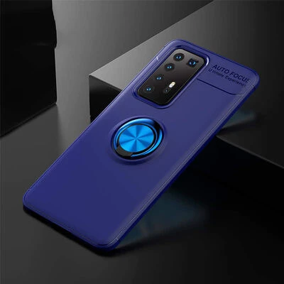 Moby Shop Huawei P40 Pro Ultra Koruma Sağlayan Stand Özellikli RingGuard Yüzüklü Silikon Kılıf ürün görseli 1