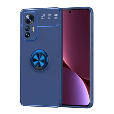 Moby Shop Xiaomi Mi 12 Lite Ultra Koruma Sağlayan Stand Özellikli RingGuard Yüzüklü Silikon Kılıf ürün görseli 1