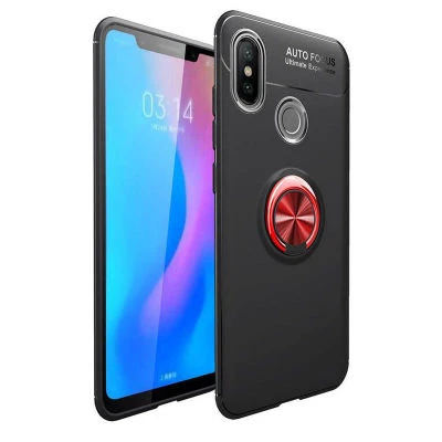 Moby Shop Xiaomi Mi 6X Ultra Koruma Sağlayan Stand Özellikli RingGuard Yüzüklü Silikon Kılıf ürün görseli 1
