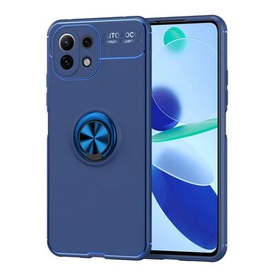Moby Shop Xiaomi Mi 11 Lite Ultra Koruma Sağlayan Stand Özellikli RingGuard Yüzüklü Silikon Kılıf ürün görseli 1