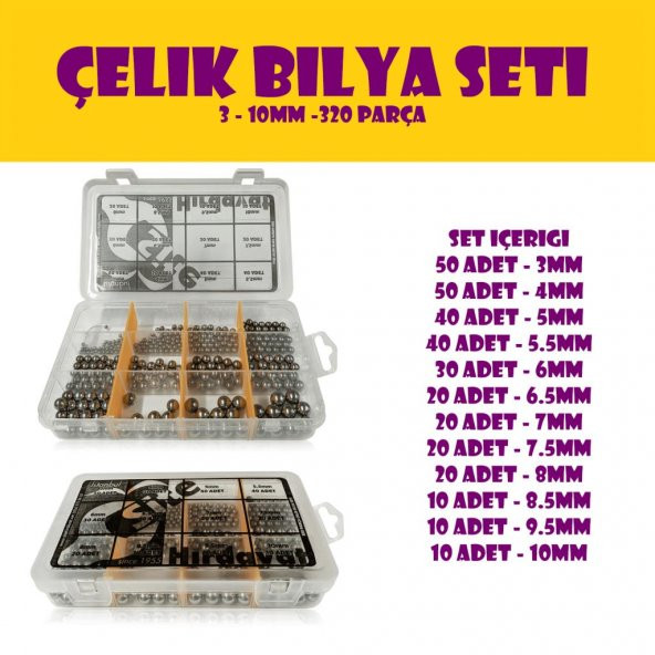 320 Parça Çelik Bilya Seti ürün görseli 1