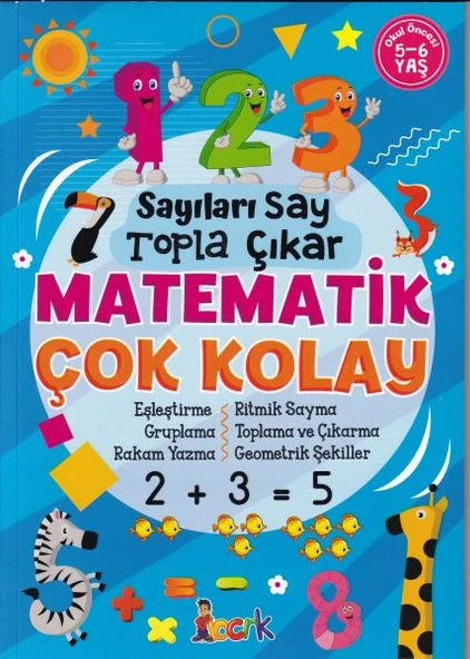 Sayıları Say Topla Çıkar Matematik Çok Kolay - 5-6 Yaş ürün görseli 1