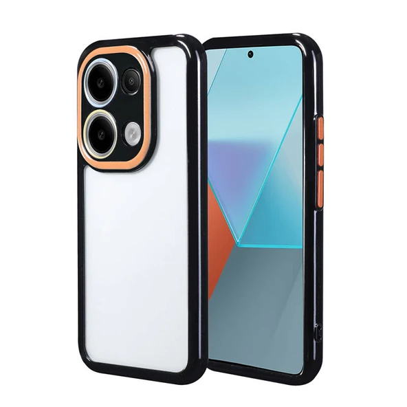Moby Shop Redmi Note 13 Pro 4G Kılıf Kamera Korumalı Renkli Kenar ve Çerçeve Tasarımlı Kromi Kapak ürün görseli 1