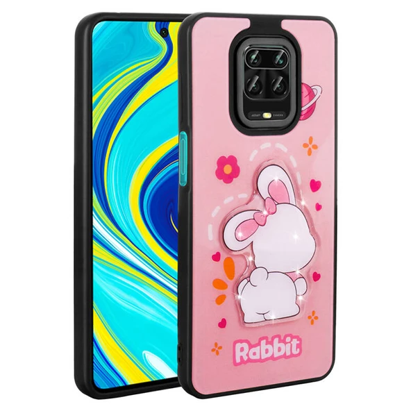 Moby Shop Redmi Note 9 Pro Kılıf Parlak Simli Ve Şirin Hayvan Figürlü Whimsy Premium Silikon Kapak ürün görseli 1