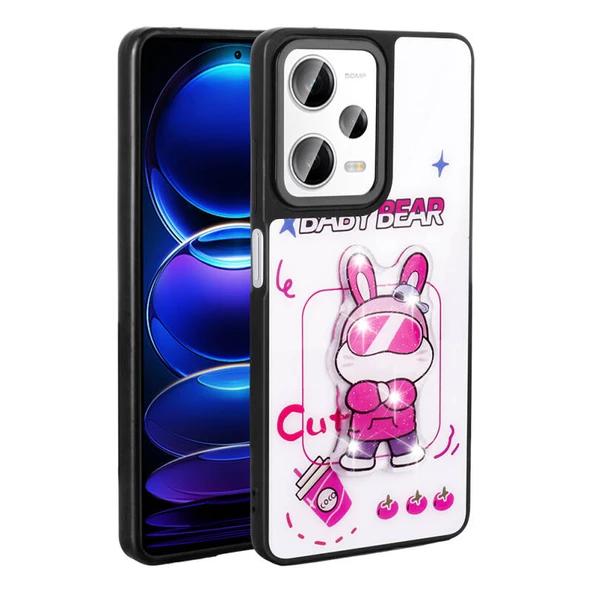 Moby Shop Redmi Note 12 Pro Plus 5G Kılıf Parlak Simli Ve Şirin Hayvan Figürlü Whimsy Premium Silikon Kapak ürün görseli 1