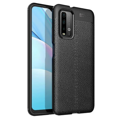 Royal Cover Redmi 9T Kılıf Deri Görünümlü Yüksek Kaliteli Premium Silikon Kapak RCV/Niss ürün görseli 1