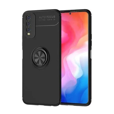 Moby Shop Vivo Y20 Ultra Koruma Sağlayan Stand Özellikli RingGuard Yüzüklü Silikon Kılıf ürün görseli 1