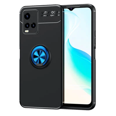 Moby Shop Vivo Y33S Ultra Koruma Sağlayan Stand Özellikli RingGuard Yüzüklü Silikon Kılıf ürün görseli 1