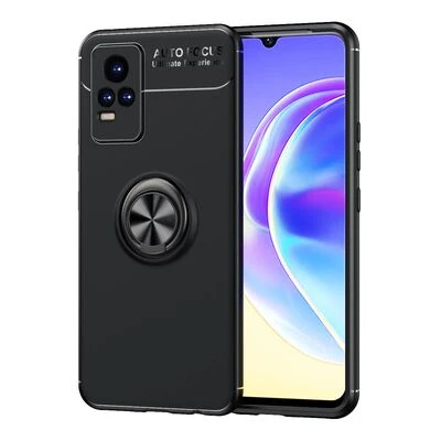 Moby Shop Vivo V21E Ultra Koruma Sağlayan Stand Özellikli RingGuard Yüzüklü Silikon Kılıf ürün görseli 1