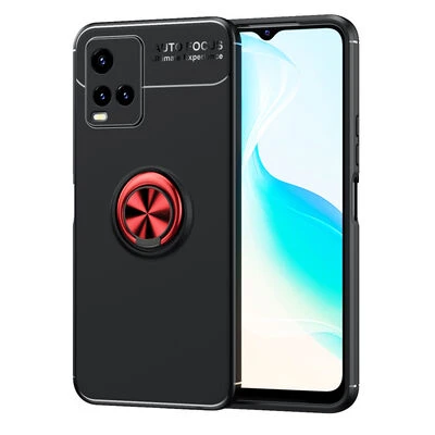 Moby Shop Vivo Y21S Ultra Koruma Sağlayan Stand Özellikli RingGuard Yüzüklü Silikon Kılıf ürün görseli 1