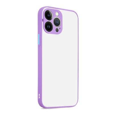 Moby Shop iPhone 13 Pro Max Kılıf Kenarları Renkli arkası Mat Rexa Premium Silikon Kapak ürün görseli 1