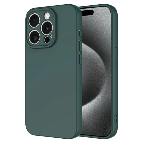 Moby Shop iPhone 15 Pro Kılıf Kılıf İçi Kadifeli Esnek Kadifon Lansman Premium Silikon Kılıf ürün görseli 1
