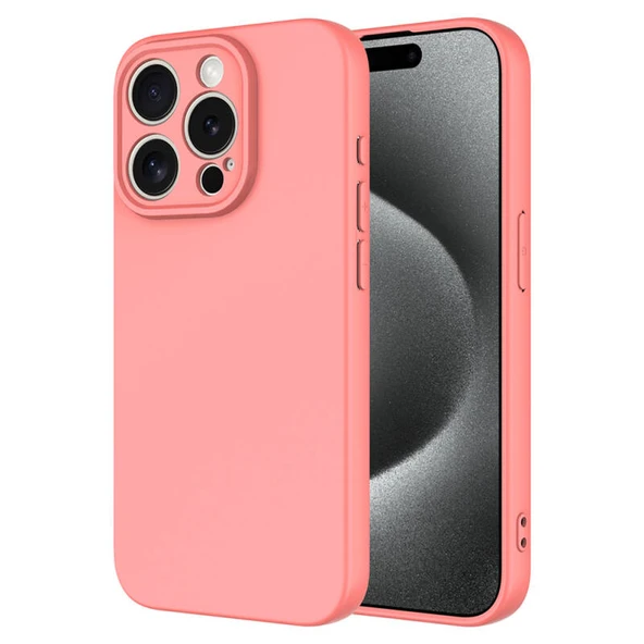 Moby Shop iPhone 15 Pro Kılıf Kılıf İçi Kadifeli Esnek Kadifon Lansman Premium Silikon Kılıf ürün görseli 1