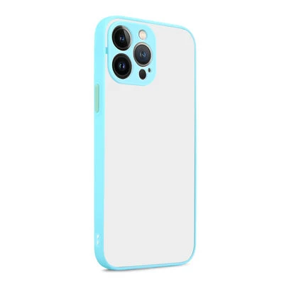 Moby Shop iPhone 13 Pro Max Kılıf Kenarları Renkli arkası Mat Rexa Premium Silikon Kapak ürün görseli 1