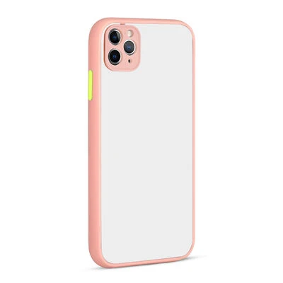 Moby Shop iPhone 11 Pro Max Kılıf Kenarları Renkli arkası Mat Rexa Premium Silikon Kapak ürün görseli 1