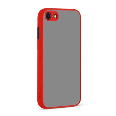 Moby Shop iPhone SE 2020 Kılıf Kenarları Renkli arkası Mat Rexa Premium Silikon Kapak ürün görseli 1