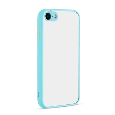 Moby Shop iPhone SE 2022 Kılıf Kenarları Renkli arkası Mat Rexa Premium Silikon Kapak ürün görseli 1