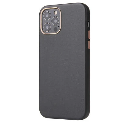 Moby Shop iPhone 12 Pro Max Kılıf Kamera Çerçeveli Pu Deri Deriva Premium Kapak ürün görseli 1