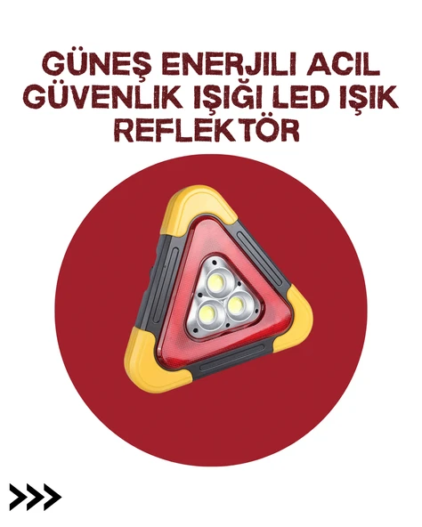 Alüminyum Gövdeli LED Üçgen Reflektörlü Acil Işık ürün görseli 1