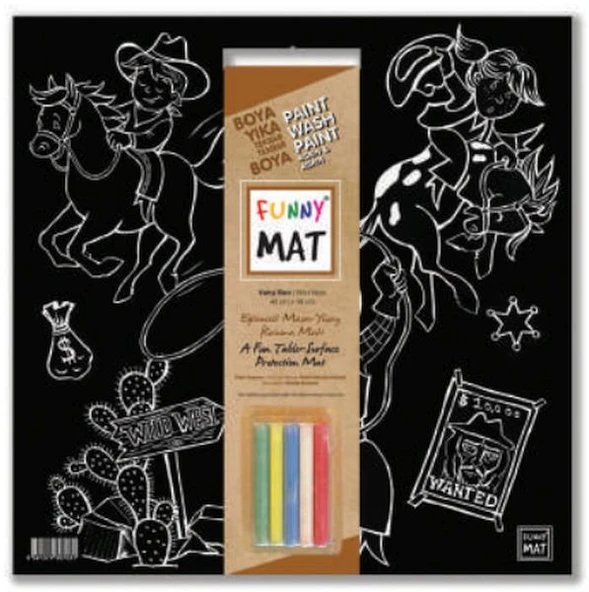 Funny Mat - Vahşi Batı 40x40cm ürün görseli 1