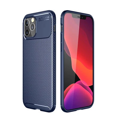 Moby Shop iPhone 12 Pro Max Kılıf Karekarbon Desenli Şık ve Dayanıklı Torvex Premium Silikon Kapak ürün görseli 1