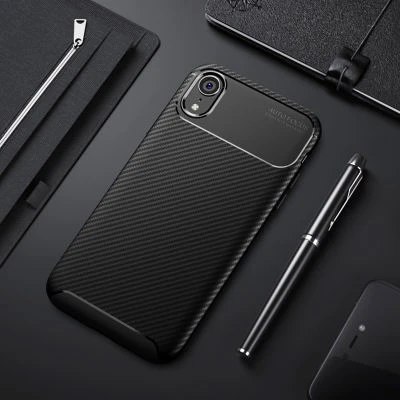 Moby Shop iPhone XR Kılıf Karekarbon Desenli Şık ve Dayanıklı Torvex Premium Silikon Kapak ürün görseli 1